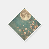 Maanverlichte Kersenbloesem Sereniteit Servet (Hoek)