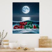 Maanverlichte kerst poster (Keuken)