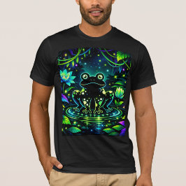 Maanverlichte Kikker in Betoverde Tuin T-Shirt