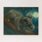 Maanverlichte Koala-boomsteun Legpuzzel (Horizontaal)