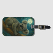 Maanverlichte Koala zitplaats Bagagelabel (Voorkant (horizontaal))