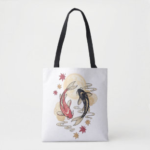 Maanverlichte Koi Spirit Tuin Tote Bag