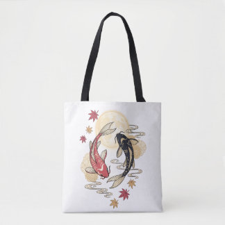 Maanverlichte Koi Spirit Tuin Tote Bag