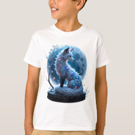 Maanverlichte Kristallen Vos – Bewaker van Stille T-shirt
