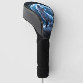 Maanverlichte Kristalvos – Bewaker van Stille Drom Golfheadcover (Schuin)