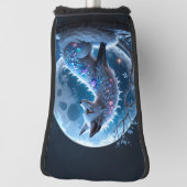 Maanverlichte Kristalvos – Bewaker van Stille Drom Golfheadcover (Draai 90)