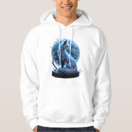 Maanverlichte Kristalvos – Bewaker van Stille Drom Hoodie
