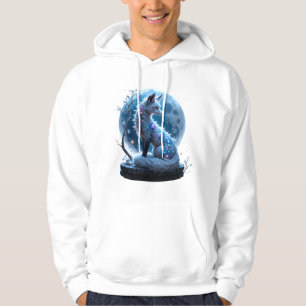Maanverlichte Kristalvos – Bewaker van Stille Drom Hoodie