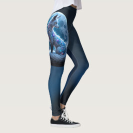 Maanverlichte Kristalvos – Bewaker van Stille Drom Leggings
