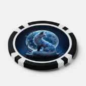 Maanverlichte Kristalvos – Bewaker van Stille Drom Poker Chips (Enkel)