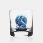 Maanverlichte Kristalvos – Bewaker van Stille Drom Whisky Glas (Achterkant)
