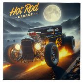 Maanverlichte kustcruise in een hot rod tegeltje (Voorkant)