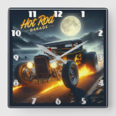 Maanverlichte kustcruise in een hot rod vierkante klok (Voorkant)