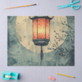 Maanverlichte Lantaarn Sumi-E Waterverf (1) Tissuepapier (Craft)