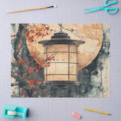 Maanverlichte Lantaarn Sumi-E Waterverf (2) Tissuepapier (Craft)