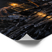 Maanverlichte lavabuisobservatorium 12x16 poster (Hoek)