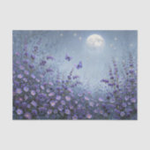 Maanverlichte Lavendel Vlinder Weide Decoupage Tissuepapier (Voorkant)