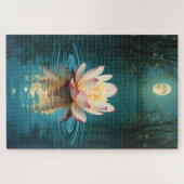 Maanverlichte Lotus Flower Puzzel (Horizontaal)