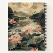 Maanverlichte Lotusmeer (1) Notitieboek (Achterkant)