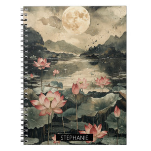 Maanverlichte Lotusmeer (1) Notitieboek