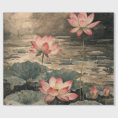Maanverlichte Lotusmeer (3) Cadeaupapier (Vlak)