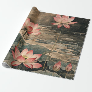Maanverlichte Lotusmeer (3) Cadeaupapier