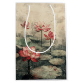 Maanverlichte Lotusmeer (6) Medium Cadeauzakje (Voorkant)