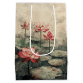Maanverlichte Lotusmeer (6) Medium Cadeauzakje (Achterkant)