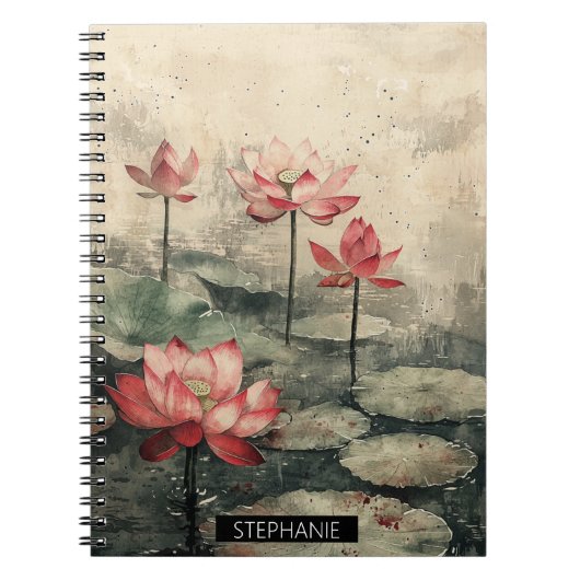 Maanverlichte Lotusmeer (6) Notitieboek (Voorkant)