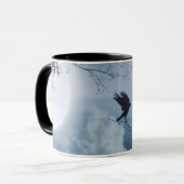 Maanverlichte lucht en een kraai mok (Voorkant links)