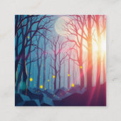 maanverlichte magie vierkante visitekaartje (Achterkant)