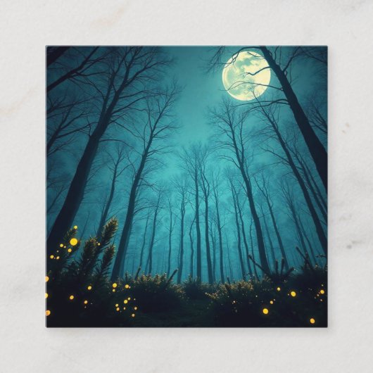 maanverlichte magie vierkante visitekaartje (Voorkant)