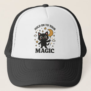 Maanverlichte magische kat trucker pet