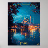 Maanverlichte Majesteit van Istanbul - betoverende Poster (Voorkant)