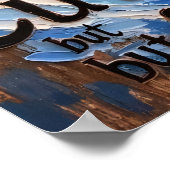 Maanverlichte Majesteit: Wasbeer boven het besneeu Poster (Hoek)