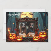 🎃Maanverlichte Maskerade Aangepaste Fotokaart Kaart (Voorkant)