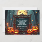 🎃Maanverlichte Maskerade Aangepaste Fotokaart Kaart (Achterkant)