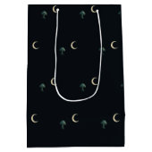 Maanverlichte Masquerade Elegante Halloween Medium Cadeauzakje (Achterkant)