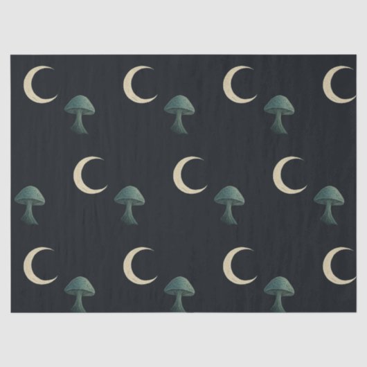Maanverlichte Masquerade Elegante Halloween Tissuepapier (Voorkant)