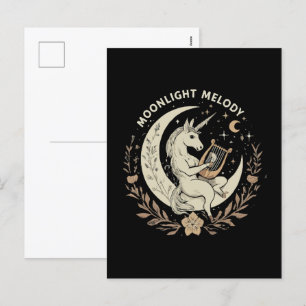 Maanverlichte Melodie Feestdagenkaart