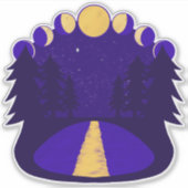 Maanverlichte middernacht sticker (Voorkant)
