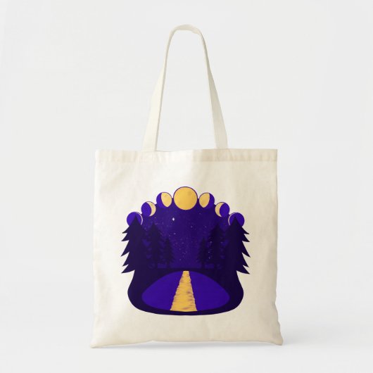 Maanverlichte Middernacht Tote Bag (Voorkant)
