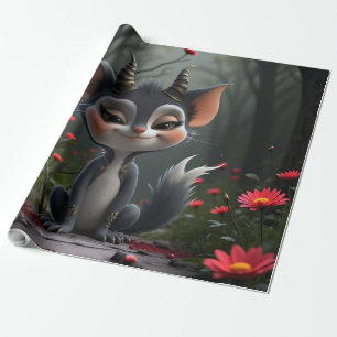 Maanverlichte Miskleun Bosgeest van Blozend Purper Cadeaupapier