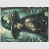 Maanverlichte moerasheks met waterlelies en betove tissuepapier (Voorkant)