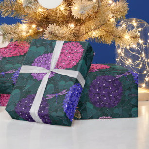 Maanverlichte Motten Hortensia Tuin Pewter Groot Cadeaupapier
