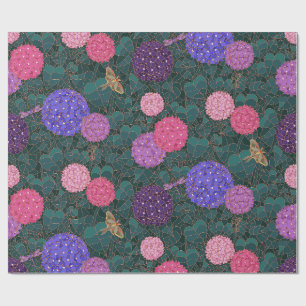 Maanverlichte Motvlinder Hortensia Tuin Brons Groo Cadeaupapier