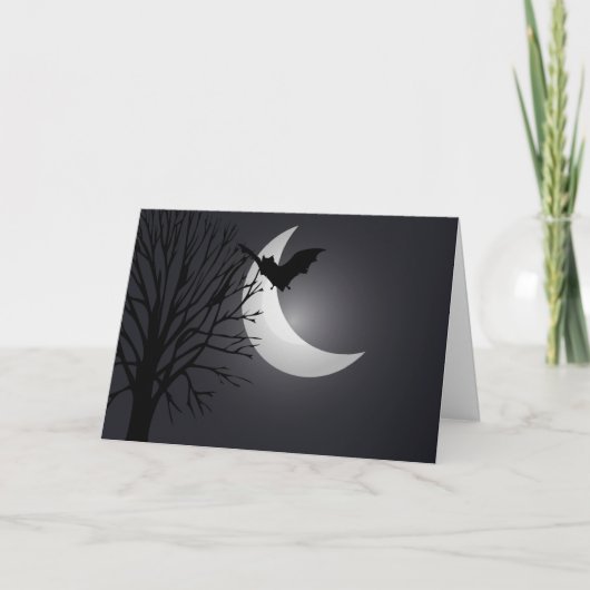 Maanverlichte nacht Happy Halloween Kaart (Voorkant)