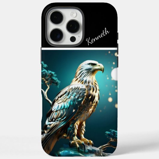 Maanverlichte nacht met Golden Eagle Case-Mate iPhone Case (Achterkant)