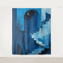 Maanverlichte Night Party Achtergrond, Linkerkant,