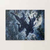 Maanverlichte ninja in het bos legpuzzel (Horizontaal)